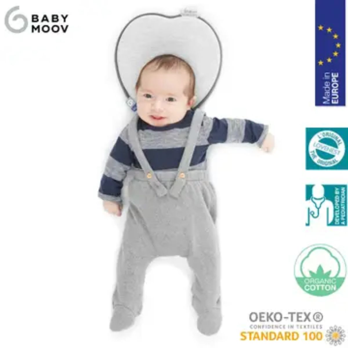 Babymoov Lovenest Original Anatomical Head Cushion - Pinkie - Soft & Breathable Comfort