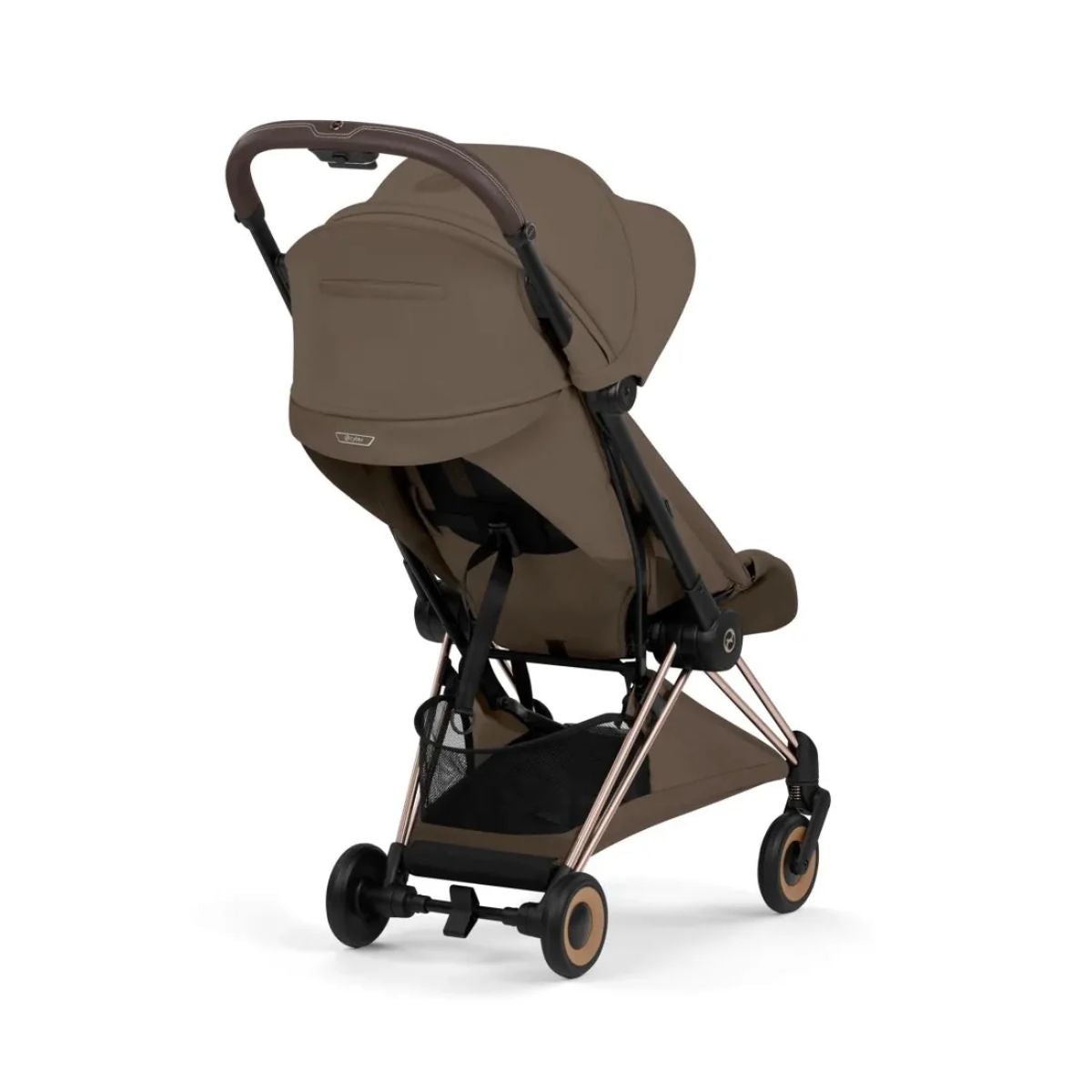 Cybex Coya Stroller (2026) - Style Collection - Rose Gold Frame / Coconut Brown Lux Seat - Smooth Urban Maneuverability