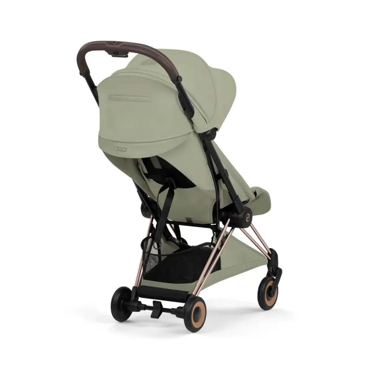 Cybex Coya Stroller (2026) - Style Collection - Rose Gold Frame / Sage Green Lux Seat - Smooth Urban Maneuverability